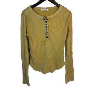 We the Free waffle knit long sleeve top size large